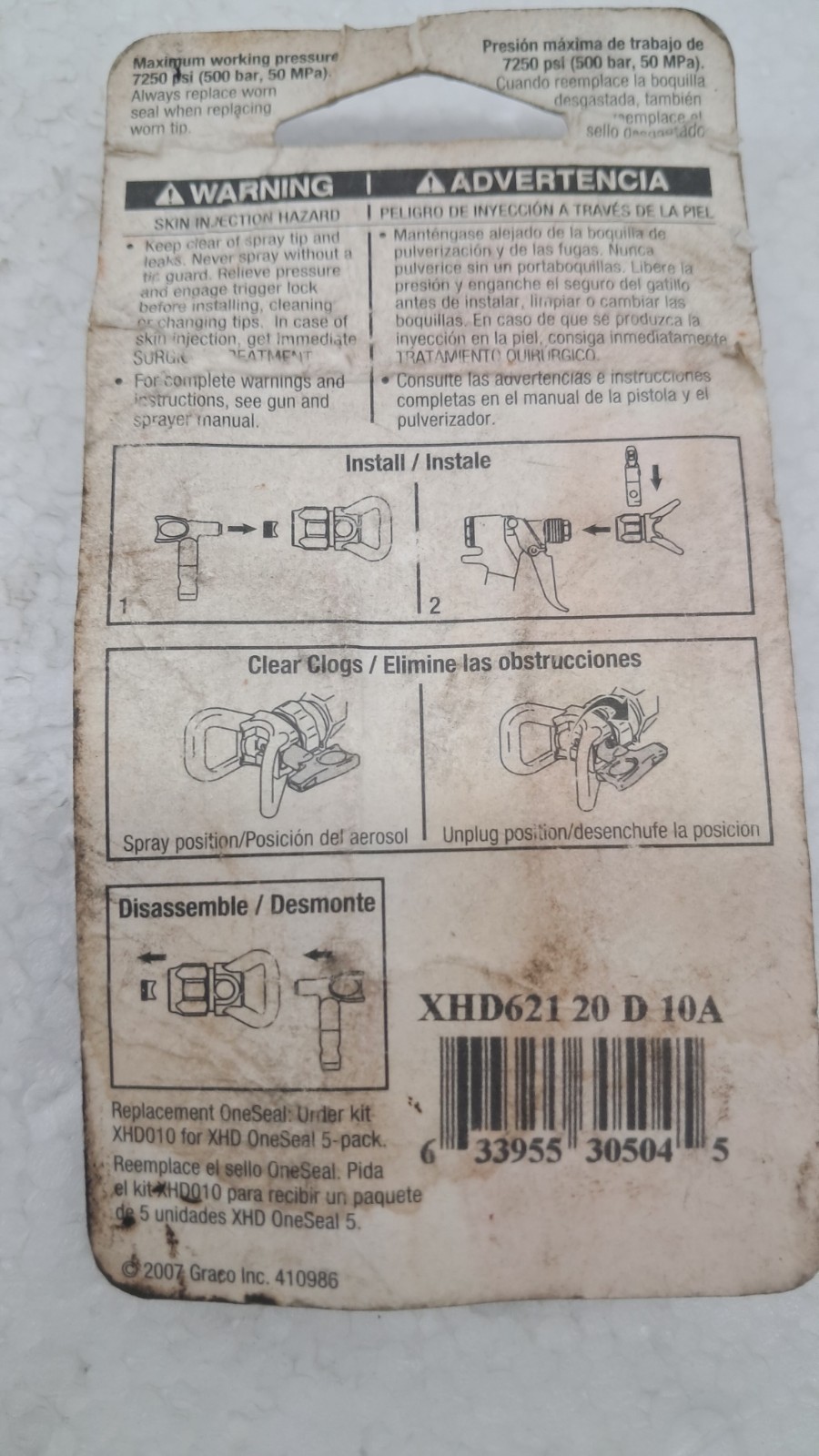 Graco XHD RAC Switchtip, XHD629, XHD627, XHD621, XHD419, XHD619 LOT OF 5