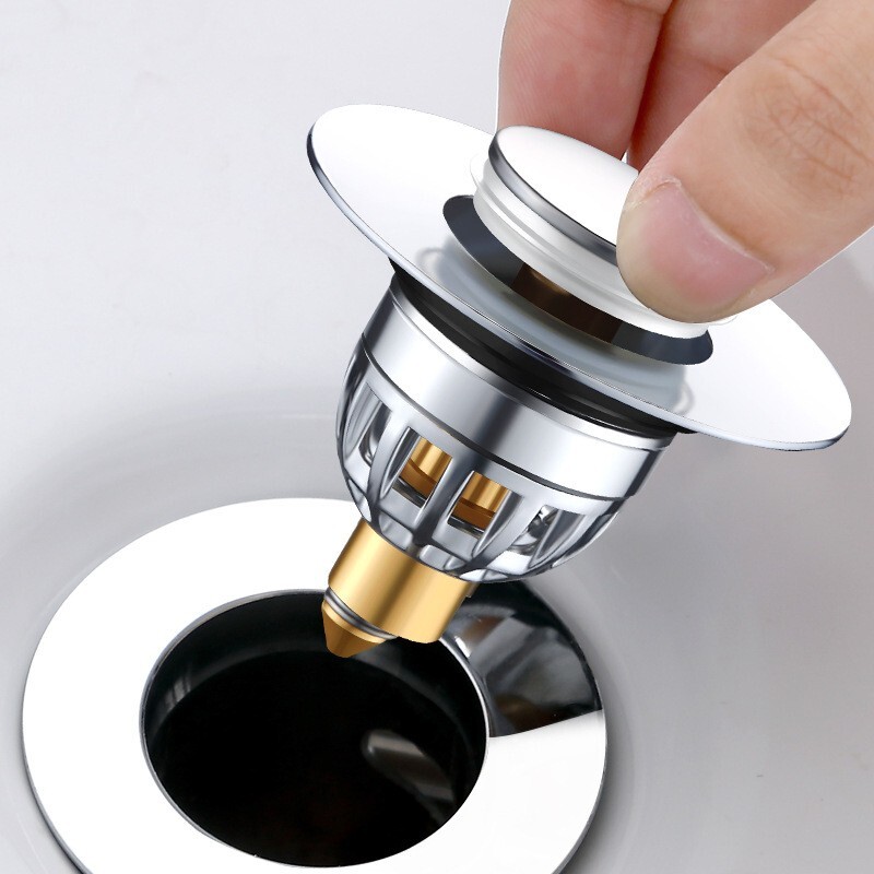 2Pcs Bathroom Sink Stopper for 34mm – 40mm Holes Pop-Up Drain Strainer