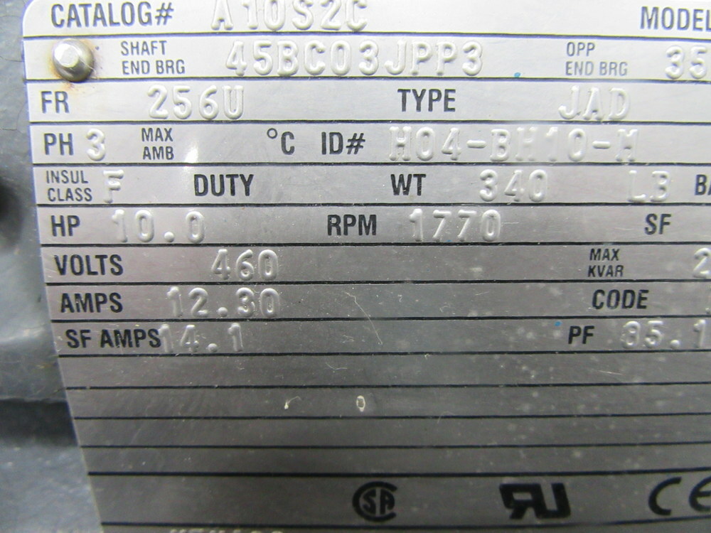 Kerr Pump 5220 Sump Pump 400 GPM Size 3MD w/Motor A1052C BH10