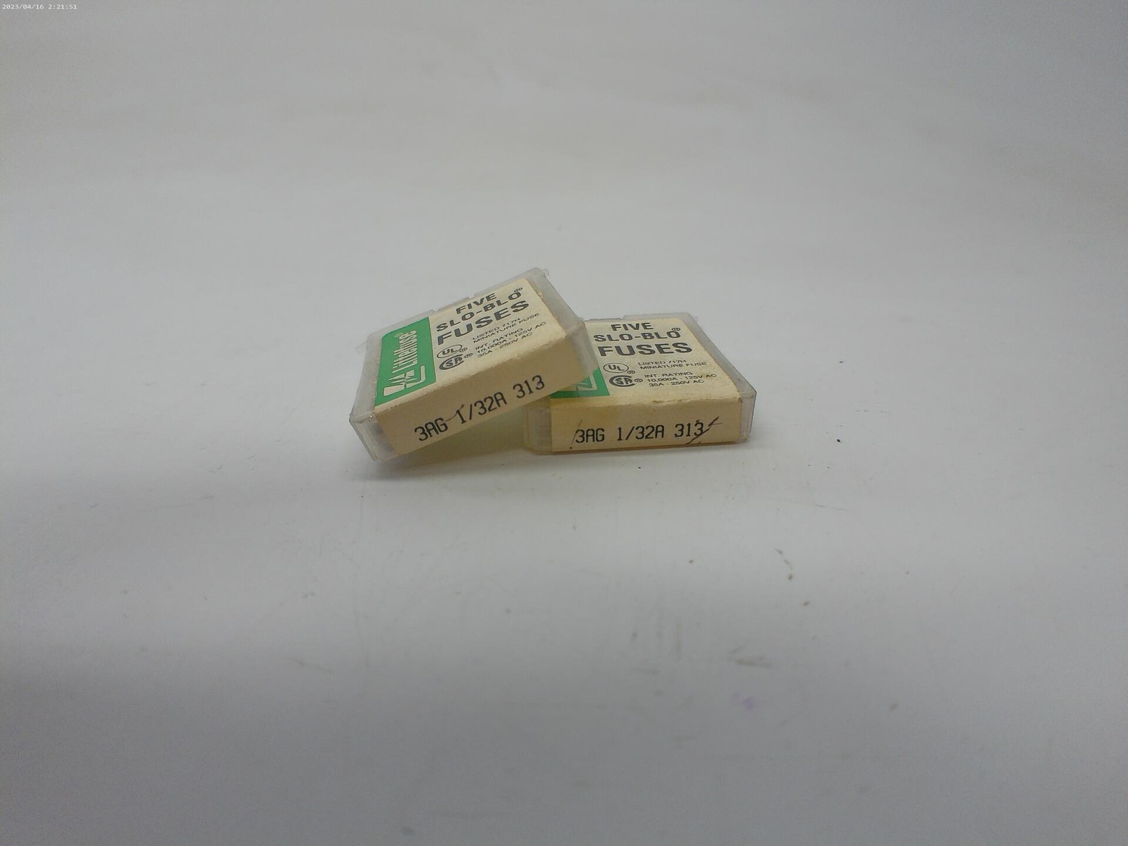 LITTELFUSE 3AG-1/32A-313 FUSE LOT OF 2 PKG OF 5 NSMP