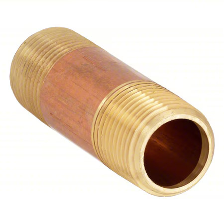 3/4″ Mnpt X 3-1/2″ Tbe Red Brass Pipe Nipple Sch 40, 464-035