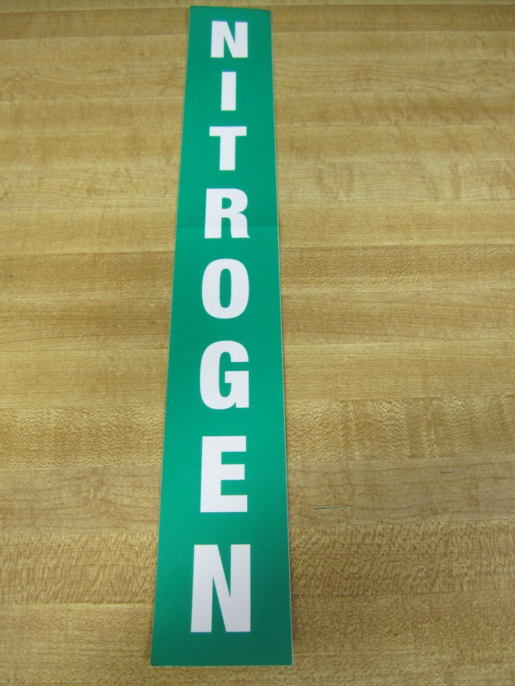 Lab Safety Supply Nitrogen Vinyl Nitrogen Label (Pack of 10)