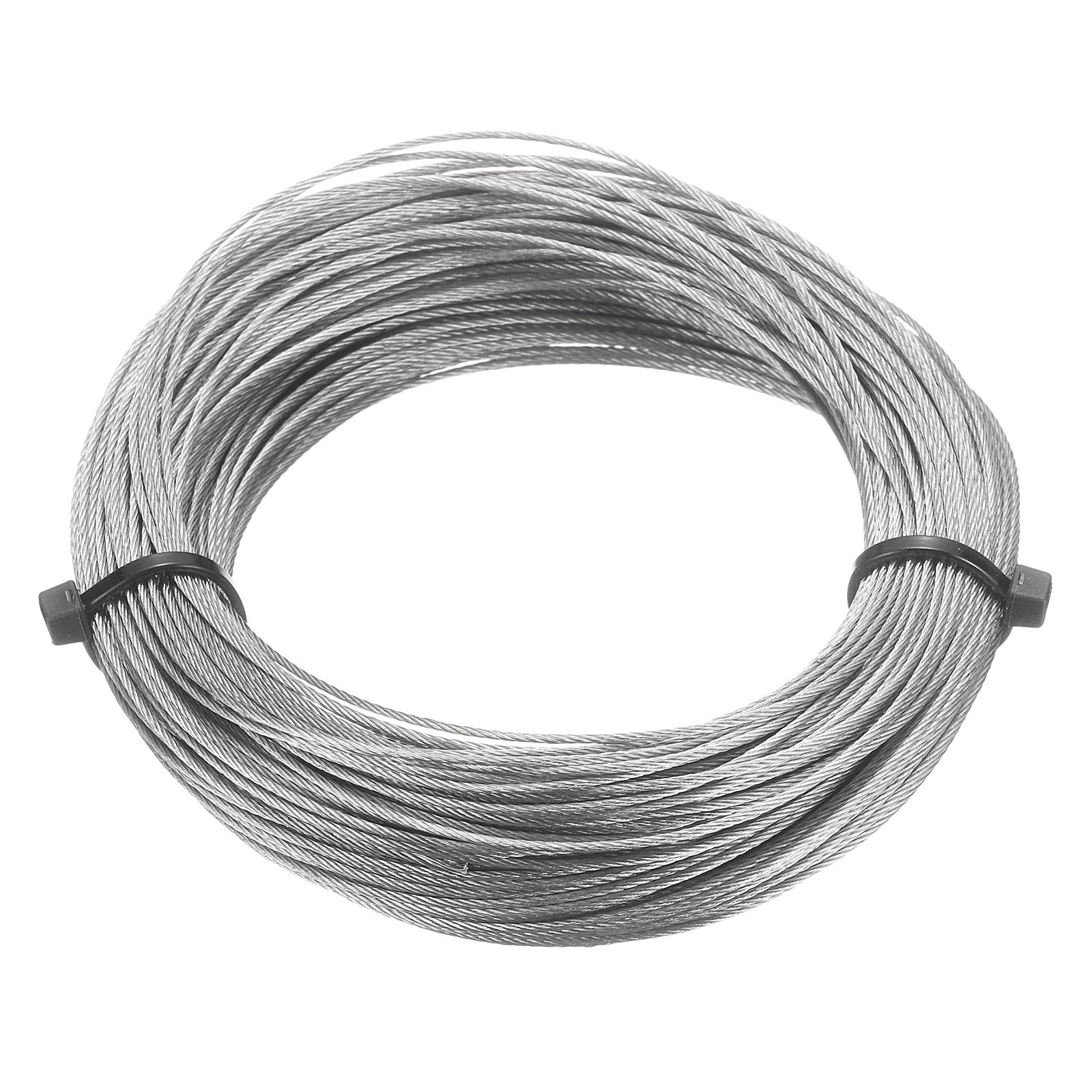 120ft (36.5M) 0.8mm Stainless Steel Wire Rope 7×7 Strand with 20pcs Loop Sleeves