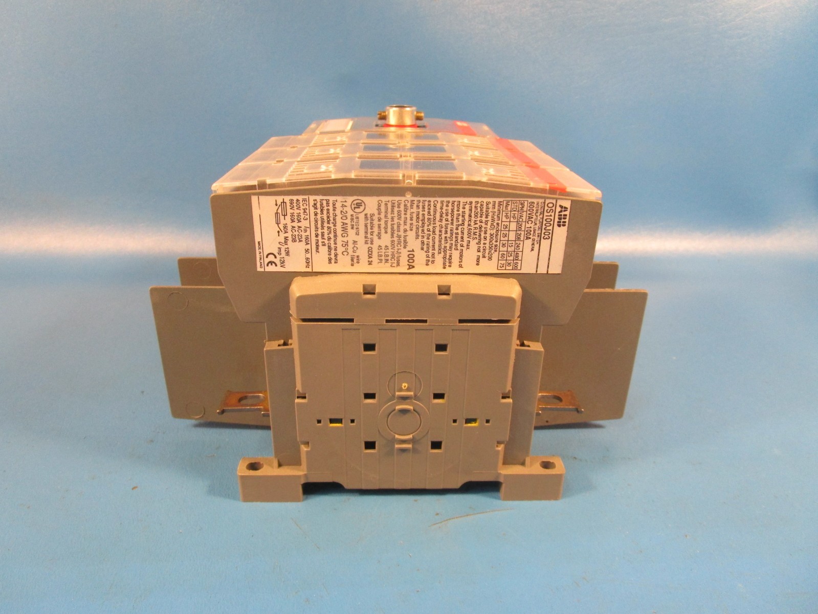 ABB OS100GJ03, Fusible Disconnect Switch, 100A, 3-pole, class J, front operated