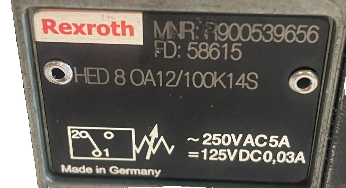 NEW REXROTH R900539656 PRESSURE SWITCH HED-8-OA-12/100K14-S