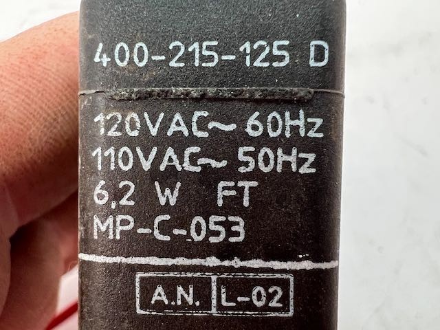 ASCO Red Hat Solenoid Valve Coil 400-215-125D 110/120VAC