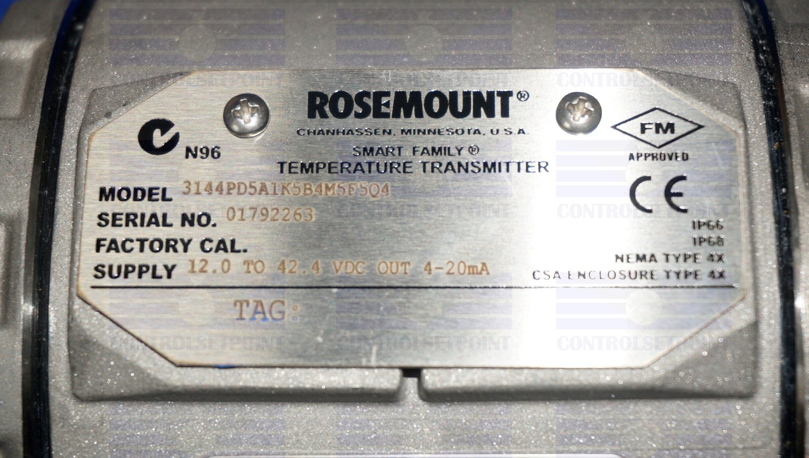 EMERSON ROSEMOUNT 3144PD5A1K5B4M5F5Q4 TEMP TRANS 3144 PD5 ID92263