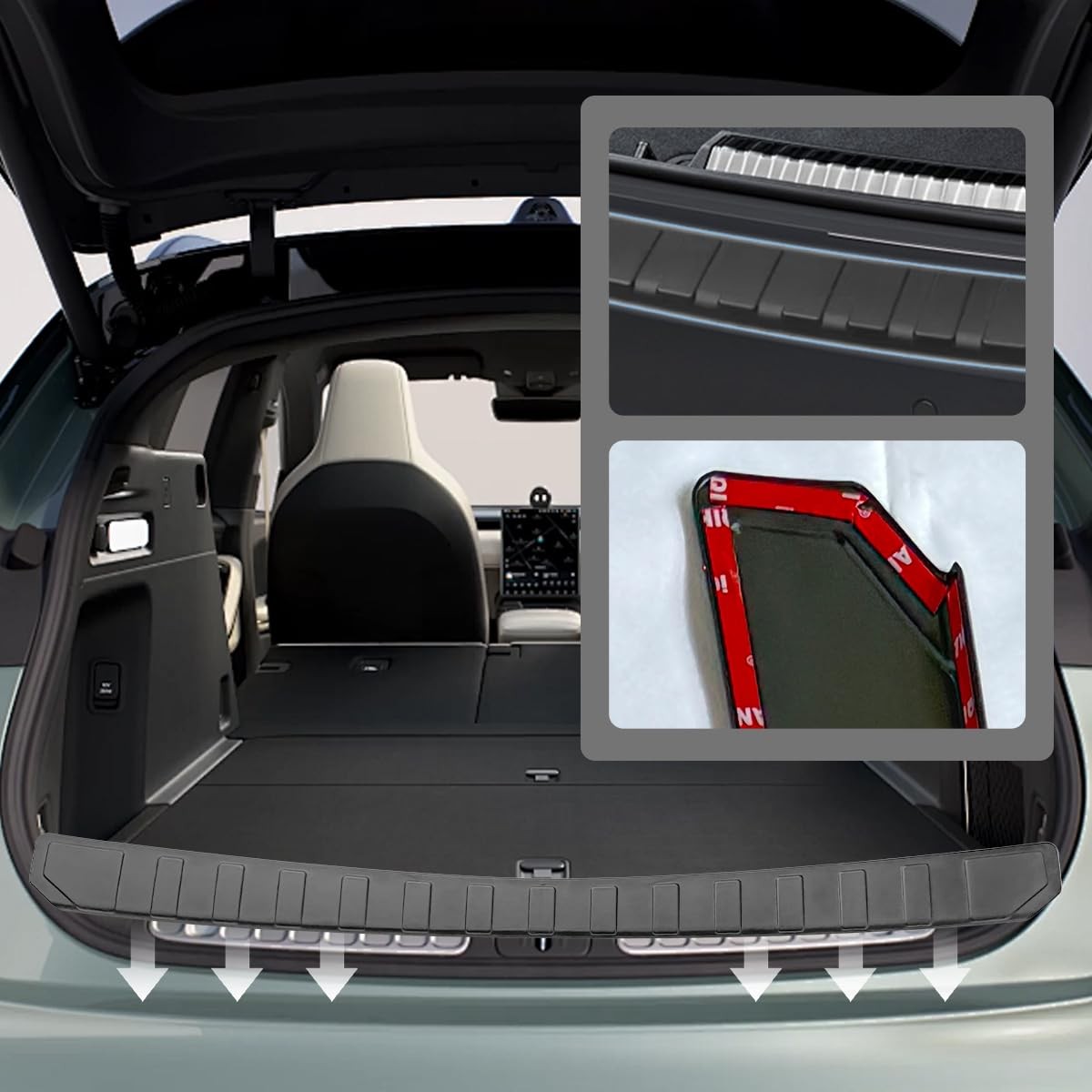Rear Bumper Protector Guard Accessory Trim Cover Scratch Resistant Trunk Door…