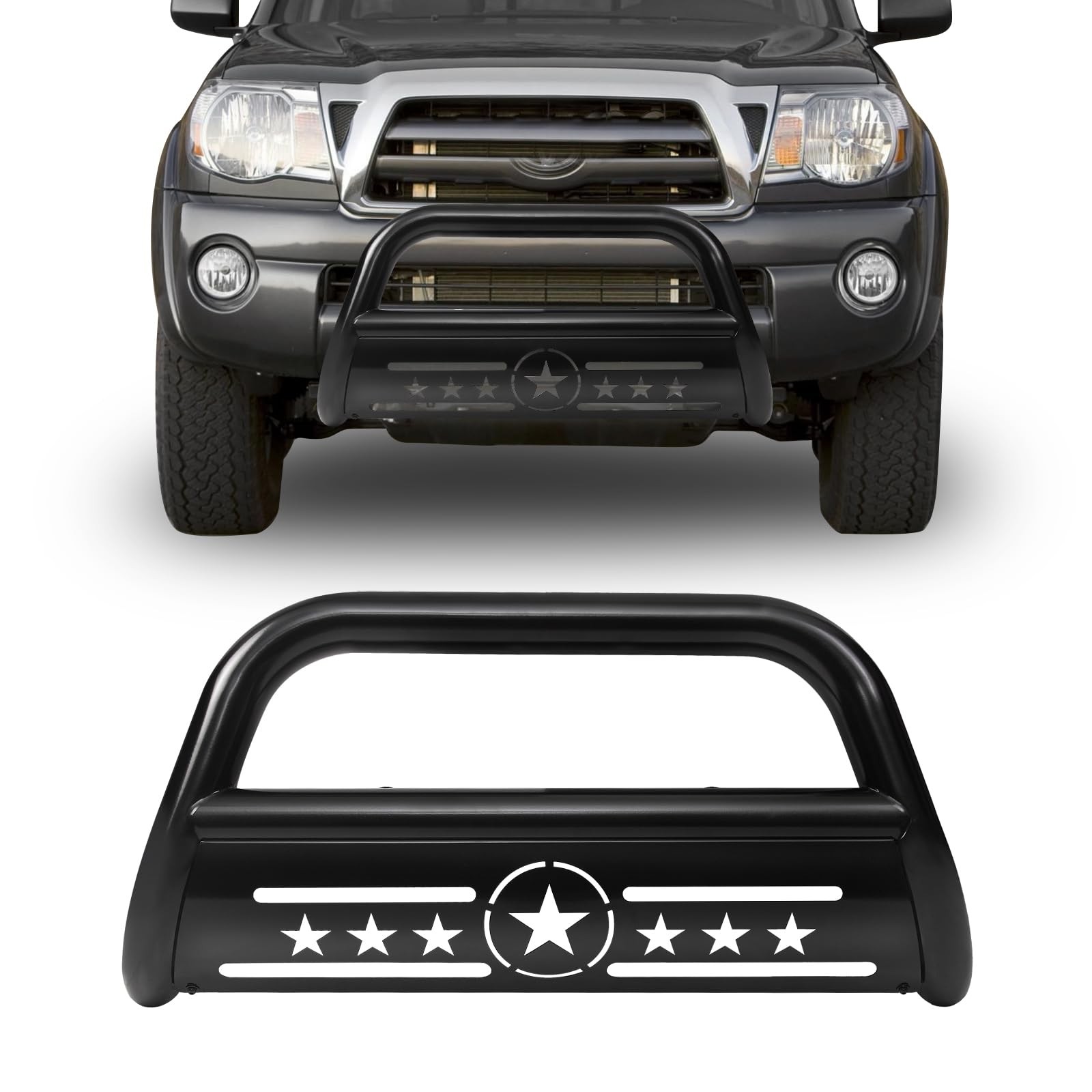 3 Inch Black Bull Bar Brush Guard for 2005-2015 Toyota Tacoma