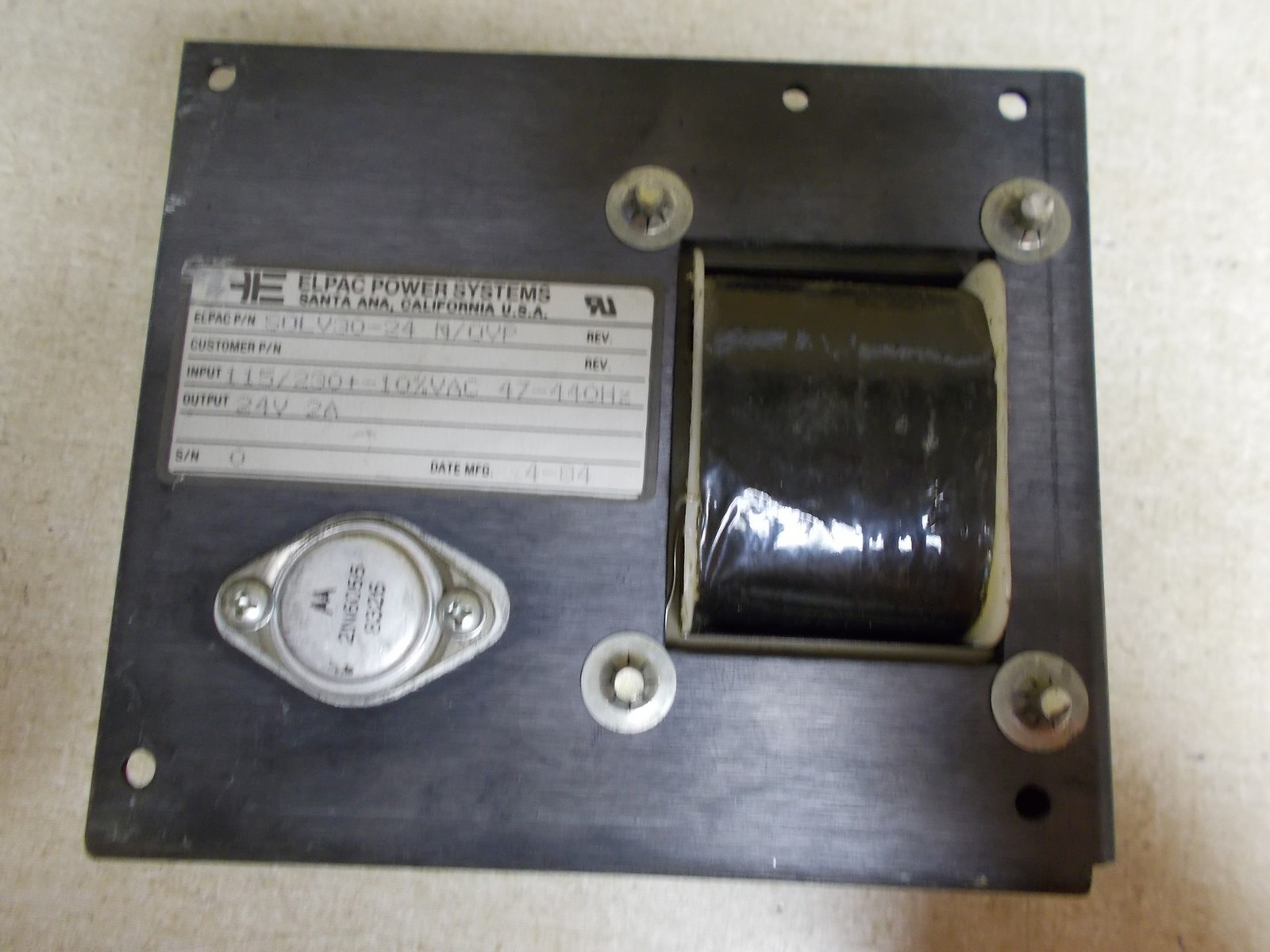 Elpac Power Systems SOLV30-24 N/OVP Power Supply *FREE SHIPPING*