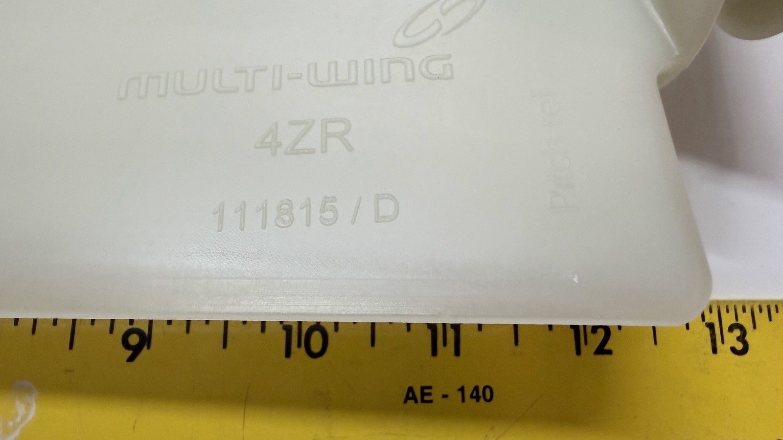 x6 4ZR Multi-wing fan blade, cut to your specified length , with pitch pins