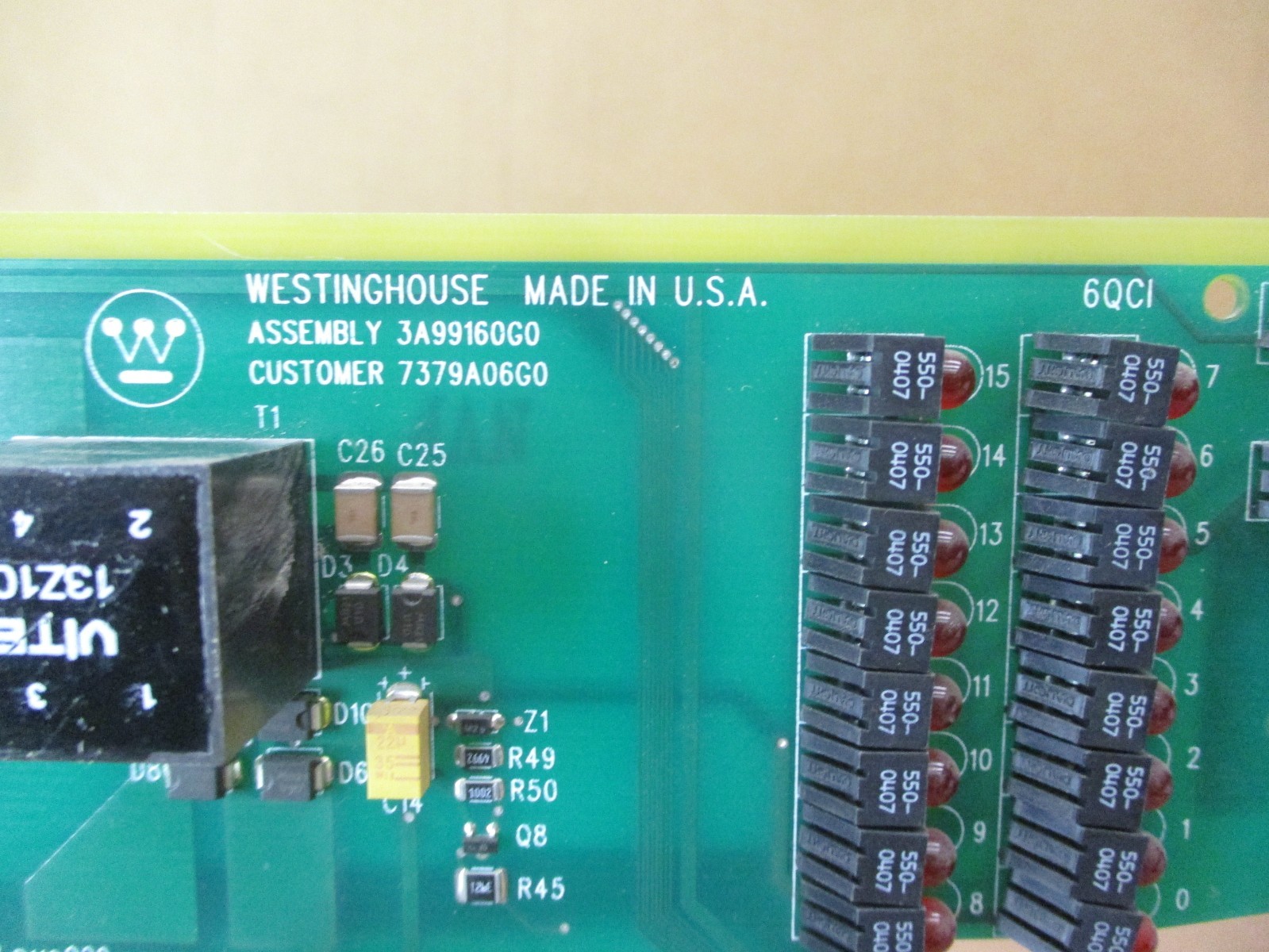 Westinghouse 3A99160G02 SUB C 7379A06G02 SUB 15 6QCI1 52913HI