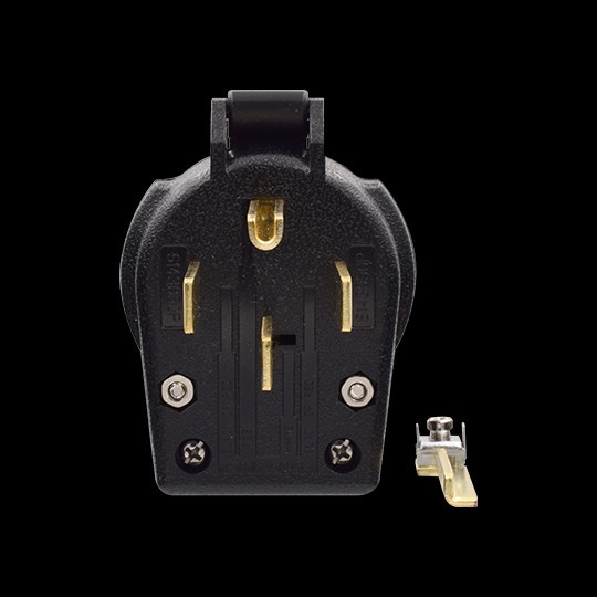 ELEGRP 30A/50A 125/250V 3-Pole/4-Wire NEMA 14-30P/14-50P Grounded Plug, Black