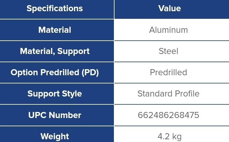 Thomson SRM20T1 Shaft Support Rail, Pre-Drilled, 20mm Shaft Dia, 600mm 2523Y