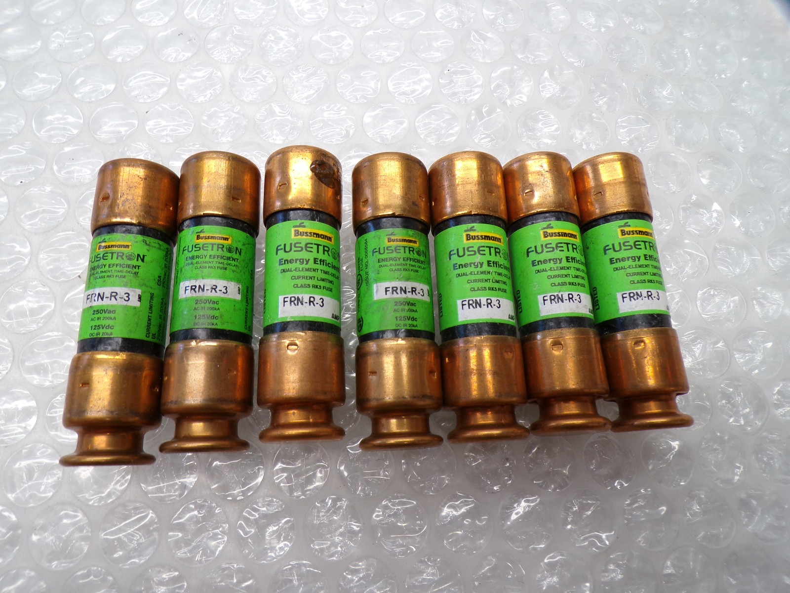 BUSSMANN FRN-R-3 FUSE LOT OF 7 NSNP