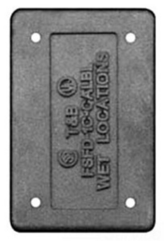 DS100G-TB Thomas & Betts Single Gang Device Box Cover, Cast Aluminum, Blank