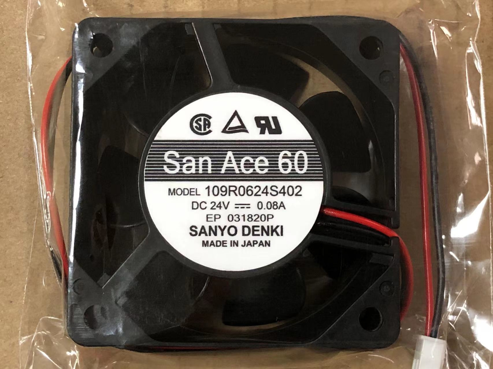 1pcs SANYO 109R0624S402 24V 0.08A 6025 2-wire inverter cooling fan