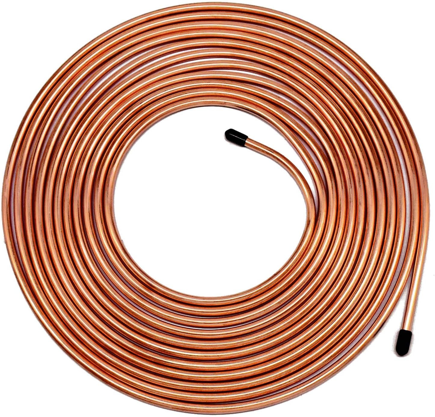 5/16 Brake Line Tubing Kit, Flexible Brake Line 25 Ft Copper Coated Tube Roll fo