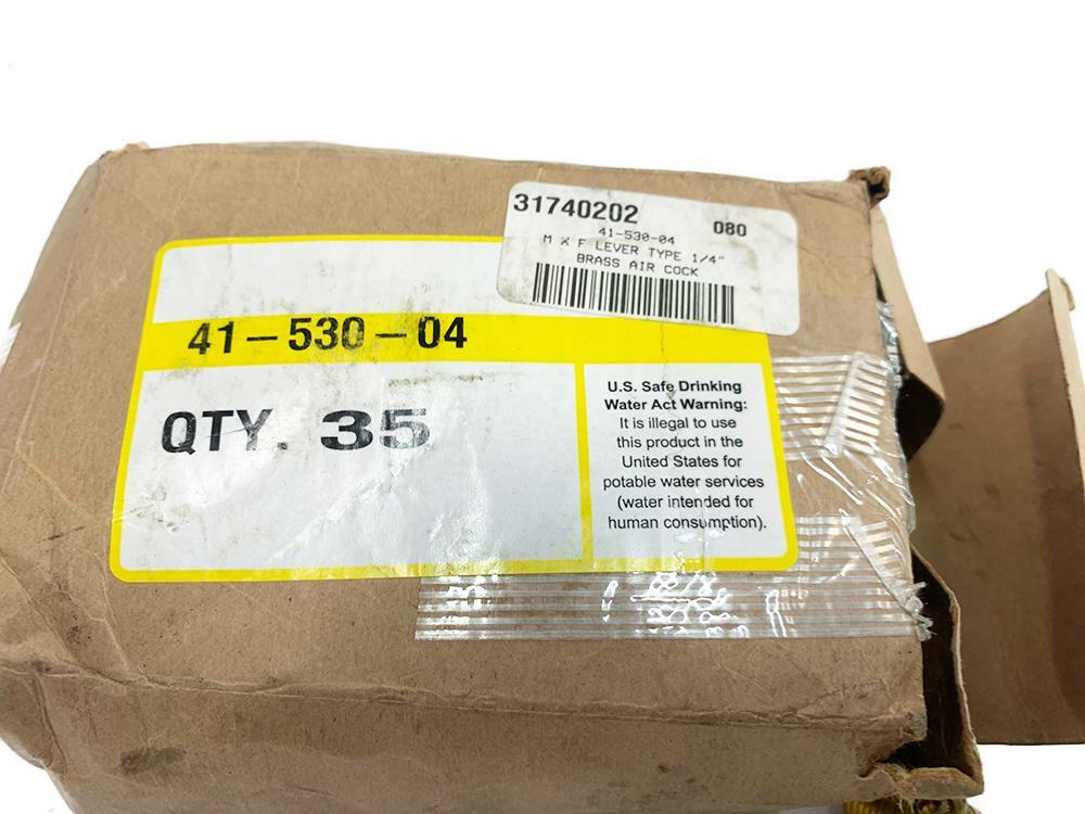 Box of 35 Qty MSC Conbraco 31740202 Brass Air Cock 1/4″ Pipe, Lev FREE FAST SHIP