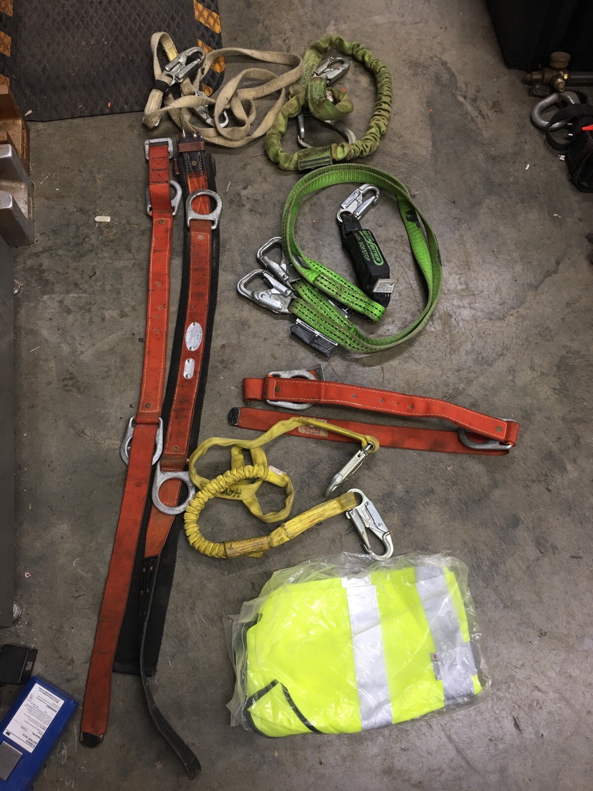 Miller, Klein, Safety Lanyards, Vests, Belts Lot, 8798B/6FTGN