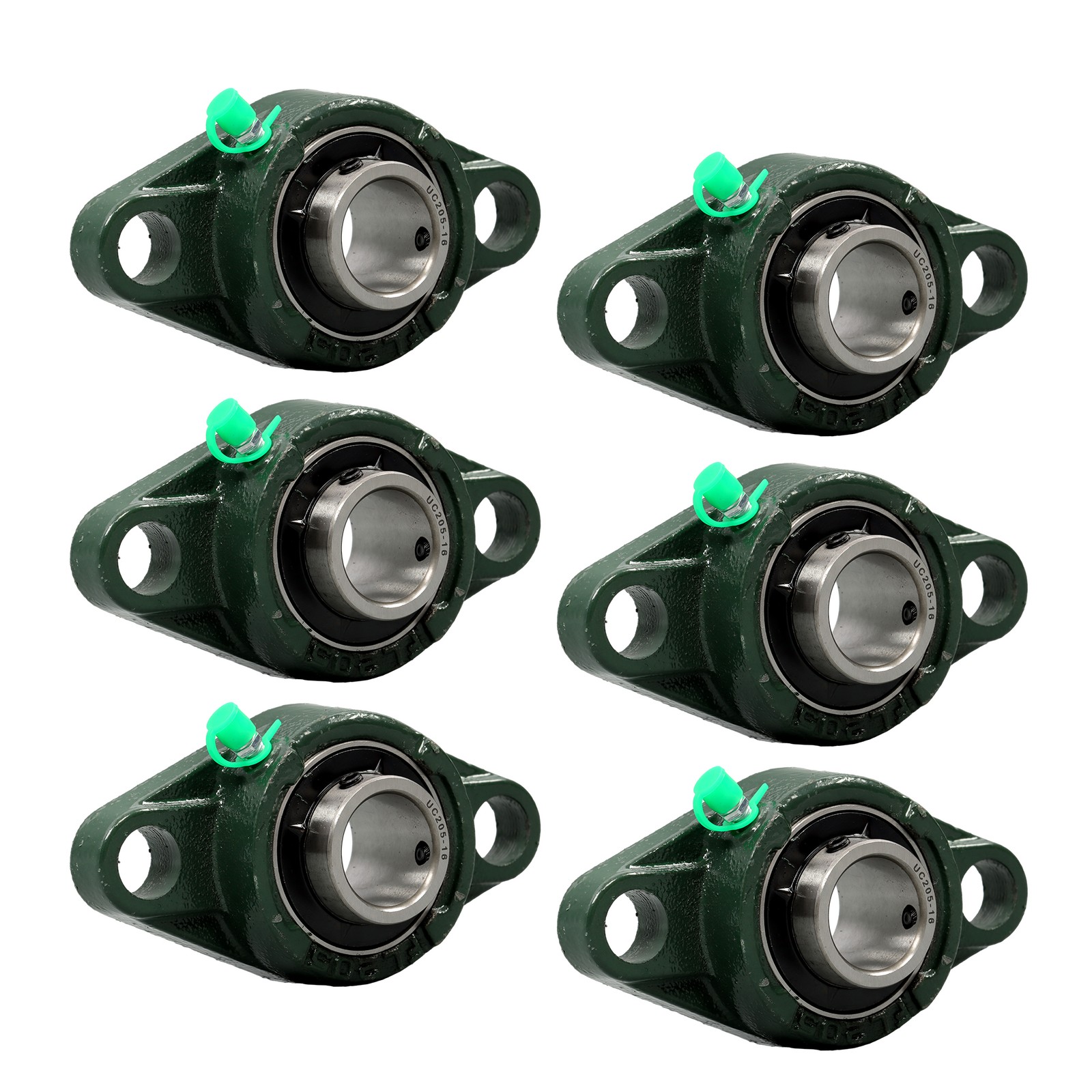 UCFL205-16 Pillow Block Flange Bearing 1″ Bore 2 Bolt Solid Base (6PCS)