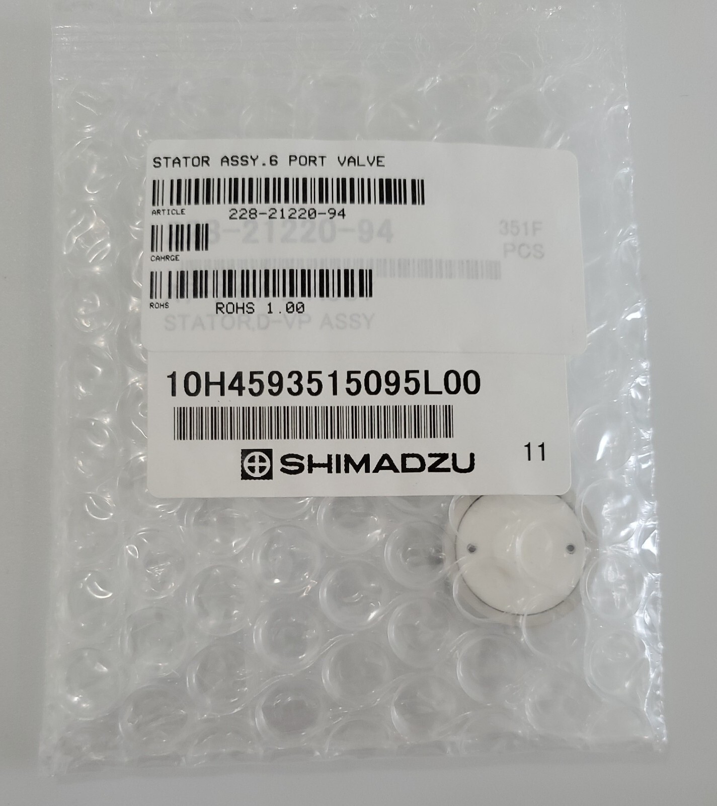 *NEW FACTORY SEALED* SHIMADZU 228-21220-94 Stator Assy 6 Port Valve + Warranty!