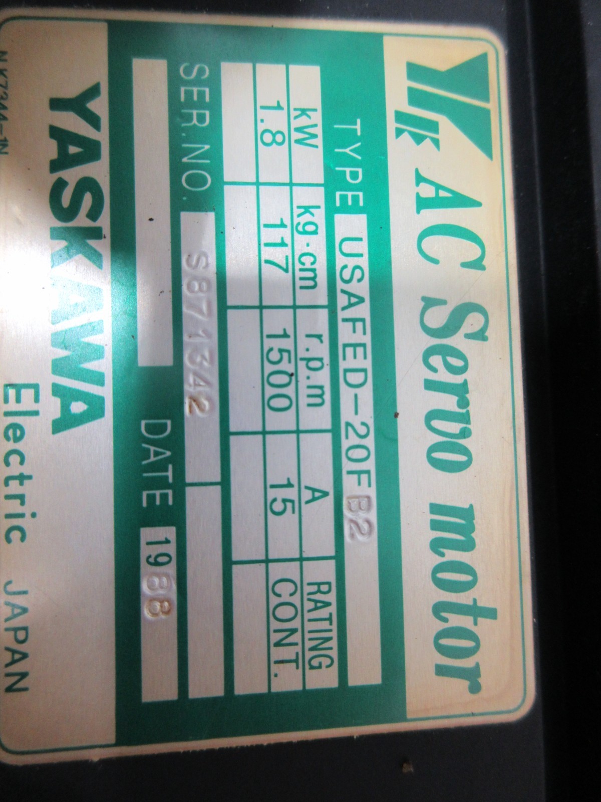 *SPECIAL PRICE* YASKAWA SERVO MOTOR USAFED-20FB2 20F B2 UTOPI-500UB