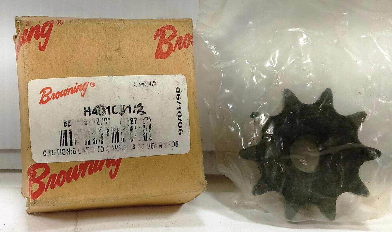 1 NEW BROWNING H4010X1/2 FINISHED BORE ROLLER CHAIN SPROCKET NIB **MAKE OFFER**
