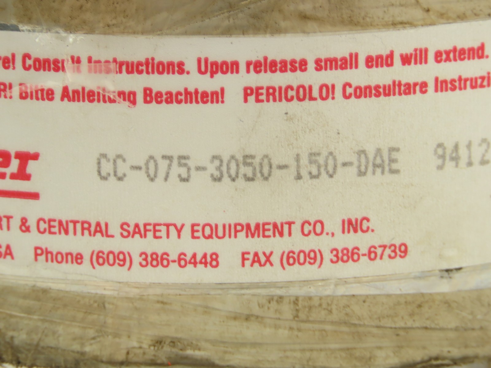 Centry Cover CC-075-3050-150-DAE Telescopic Spring Ballscrew Cover 301 Stainles