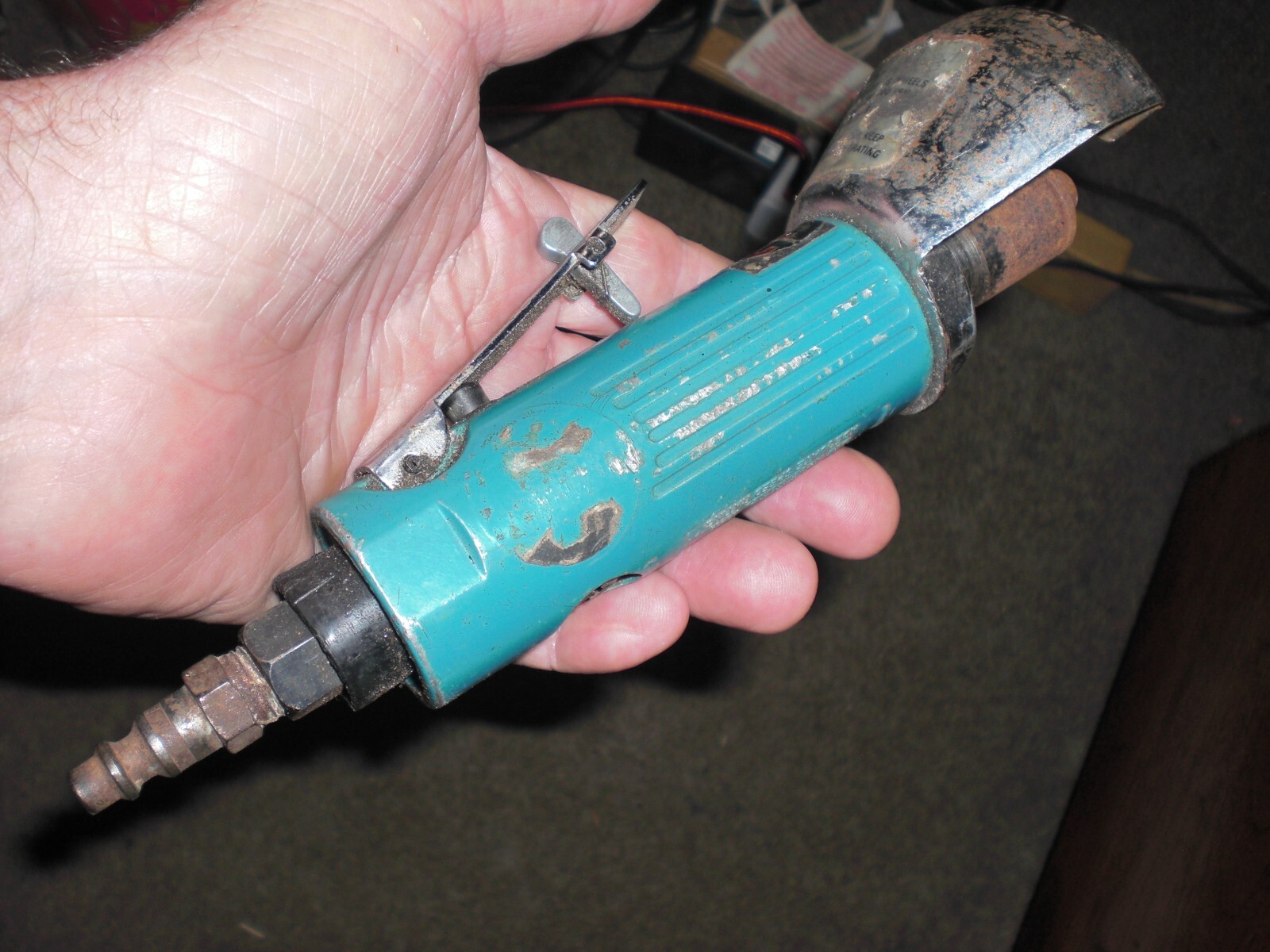 MIT Pneumatic Air Grinder 22000 Rate RPM Rated Pressure 90 PSI G Max tested read