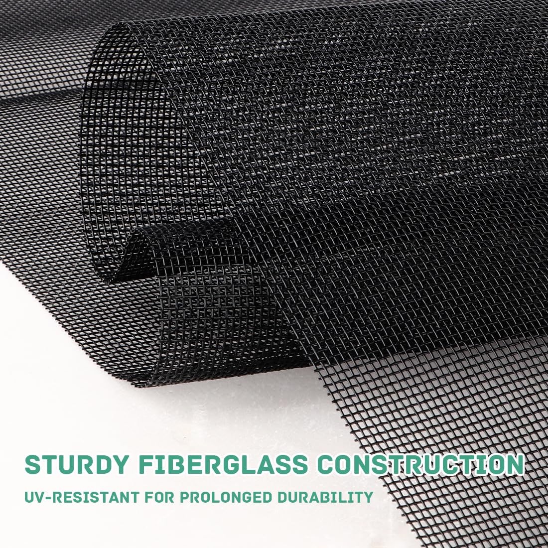 Pet Proof Window Screen Replacement 48″x100″ Adjustable Thicken Charcoal Gray