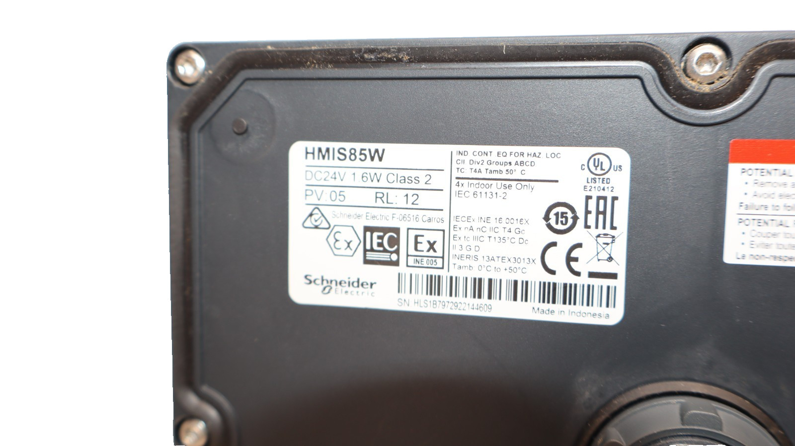 SCHNEIDER ELECTRIC HMIS85W With HMIS5T Touchscreen Display *Takeout – Read*