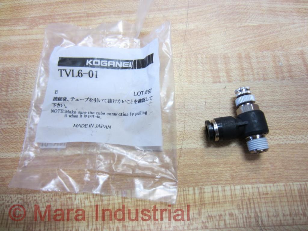 Koganei TVL6-01 Tube Line Connector Flow Control TVL601 (Pack of 18)
