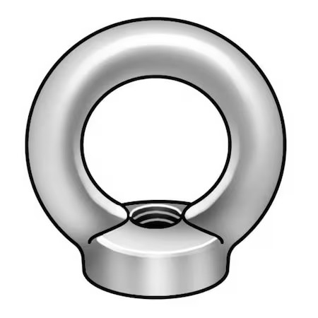Round Eye Nut, M10-1.50 Thread Size, 10 Mm Thread Lg, 18-8 Stainless Steel,
