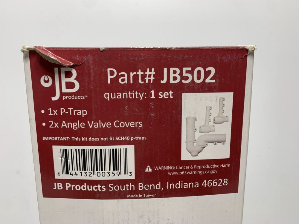 JB Products JB502 P-Trap Cover Set 1-1/2″ & 1-1/4″ Universal Fit