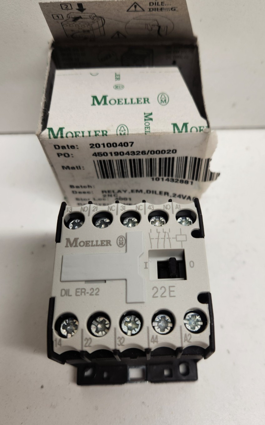 NEW IN BOX! MOELLER 2NO/2NC 230/240V COIL RELAY DILER-22(230V/50HZ-240V/60HZ)