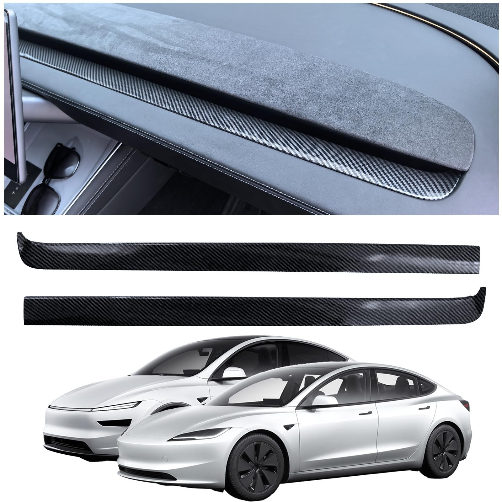 Dashboard Cover Wrap for 2025-2026 Model Y Juniper 2024-2026 Model 3 Highland…