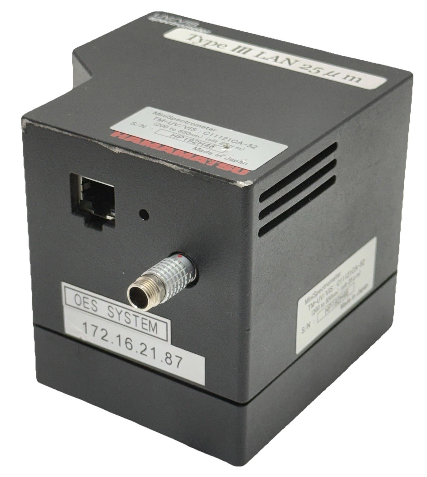 Hamamatsu MiniSpectrometer TM-UV/VIS C11121CA-52