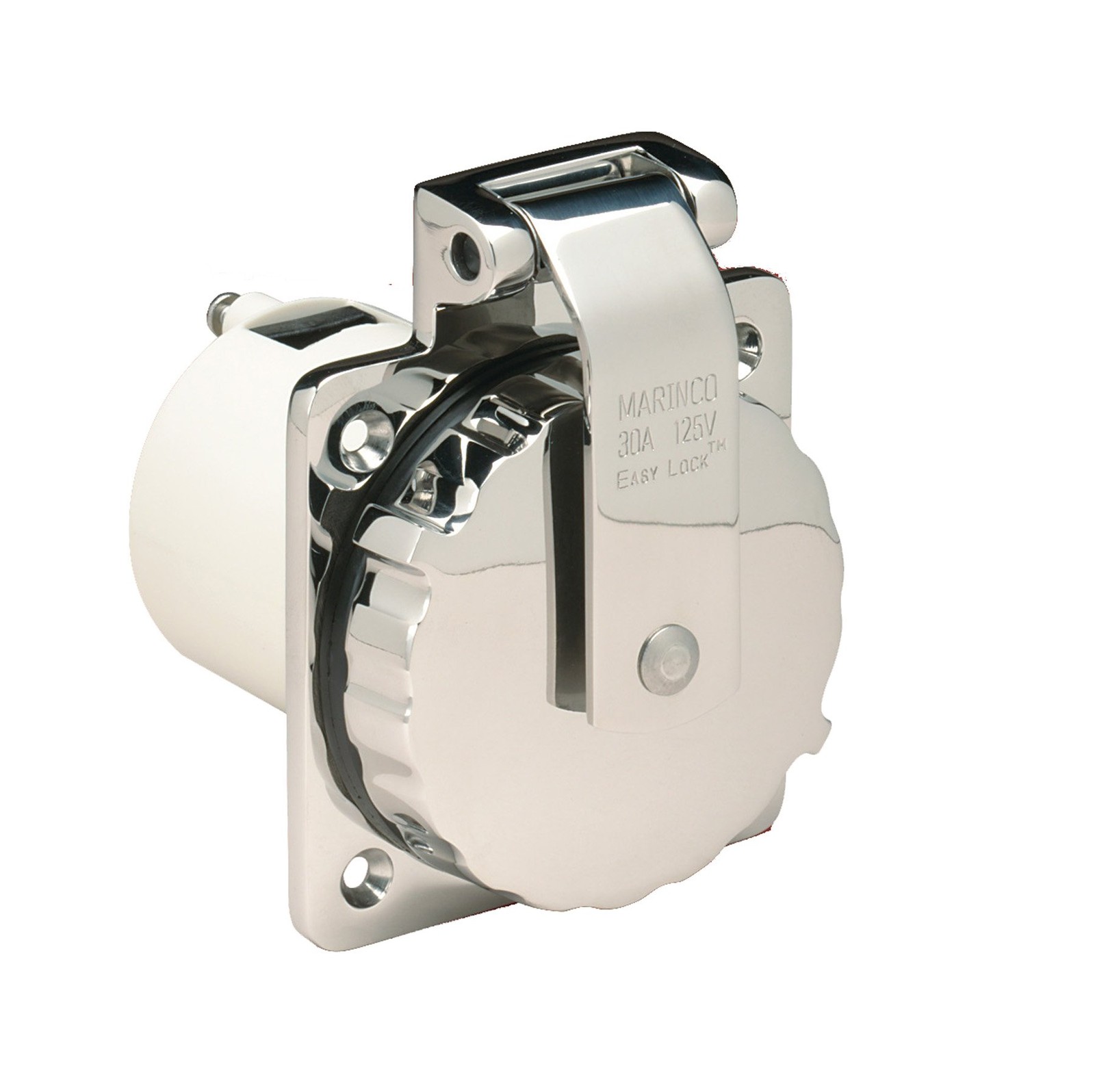 Marinco 303SSEL-B Inlet, 30A 125V, Stainless 30 Amp, Steel