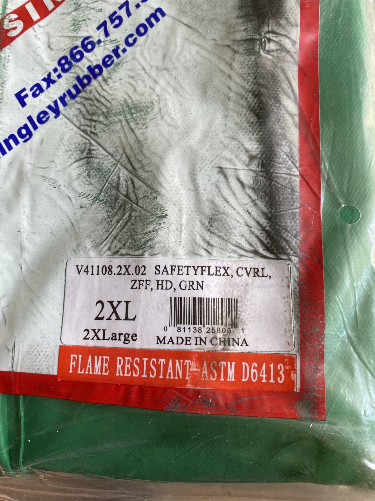 TINGLEY PROTECTIVE CLOTHING SIZE 2XL FLAME RESISTANT ASTMD6413