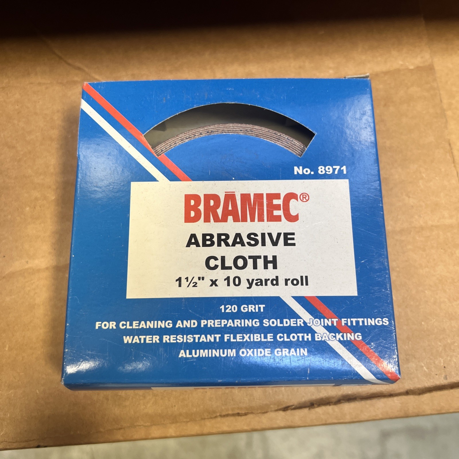 Bramec 8971 Aluminum Oxide Abrasive Cloth 1-1/2 x 10 Yard 120 Grit