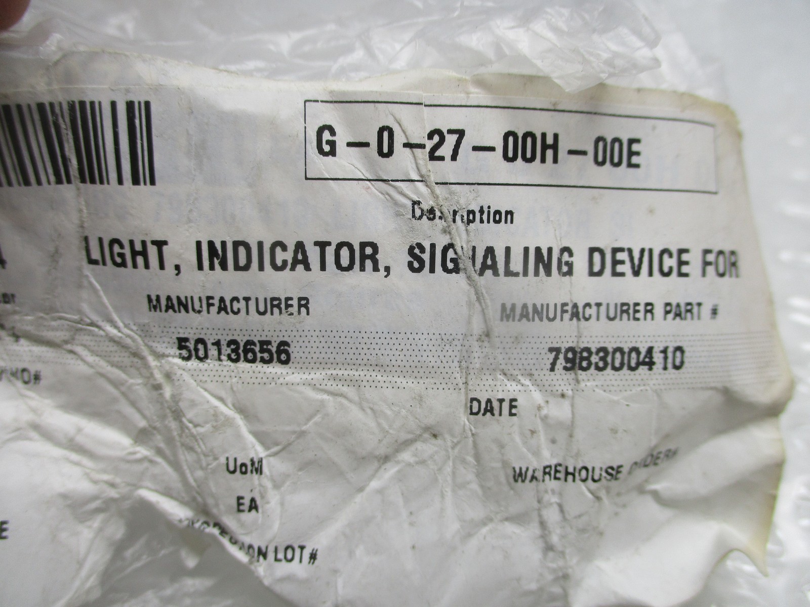 INDUSTRIAL SPARE 798300410 LIGHT AMBER LOT OF 2 NSNP