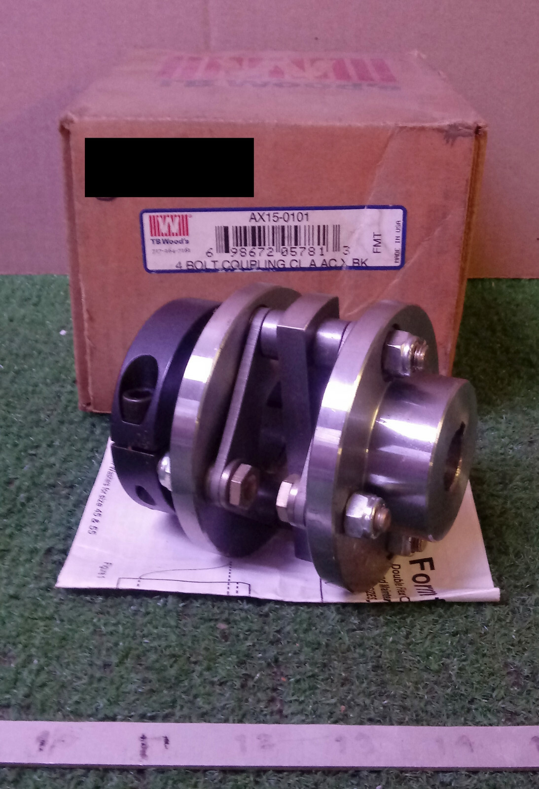 1 NEW TB WOOD’S AX15-0101 4-BOLT COUPLING NIB ***MAKE OFFER***