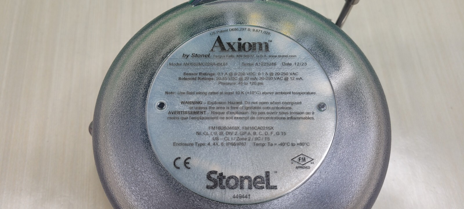 Valmet MA0056745 Axiom AN StoneL Valve Controller AN35S2MC02RA-ISL61