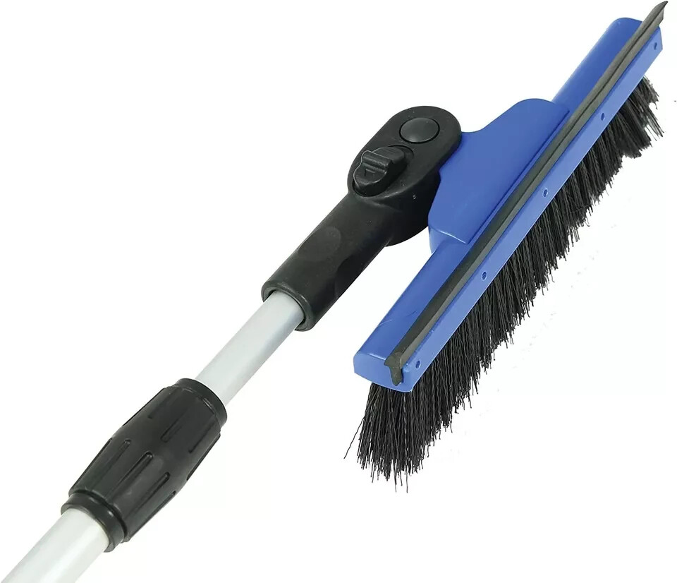 34″ to 52″ Premium Pivot Head Snow rake Brush Heavy duty broom rubber squeegee