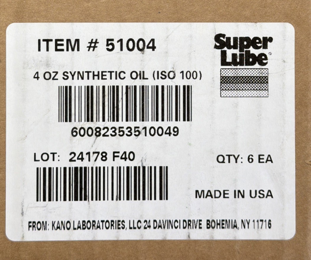 Super Lube Bottle Oil with PTFE (High Viscosity) 4 Oz. – Lot of 6