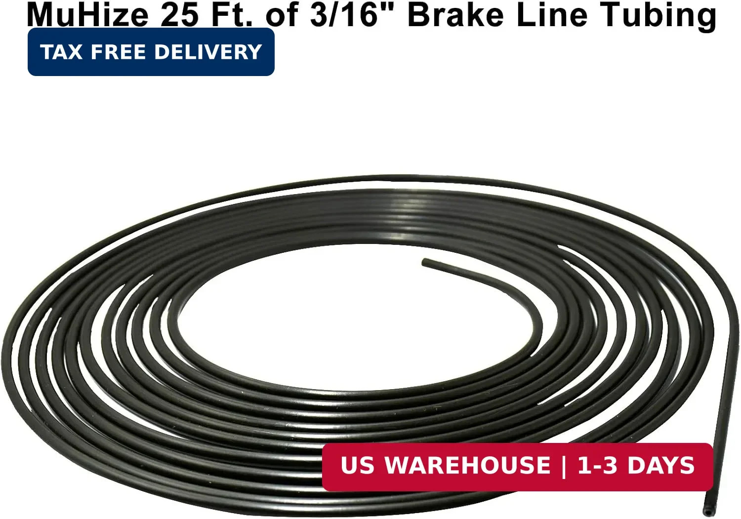 MuHize Brake Line Tubing Kit 3/16 inch 25 Feet with 16 Flare Fittings – Rust-Pro