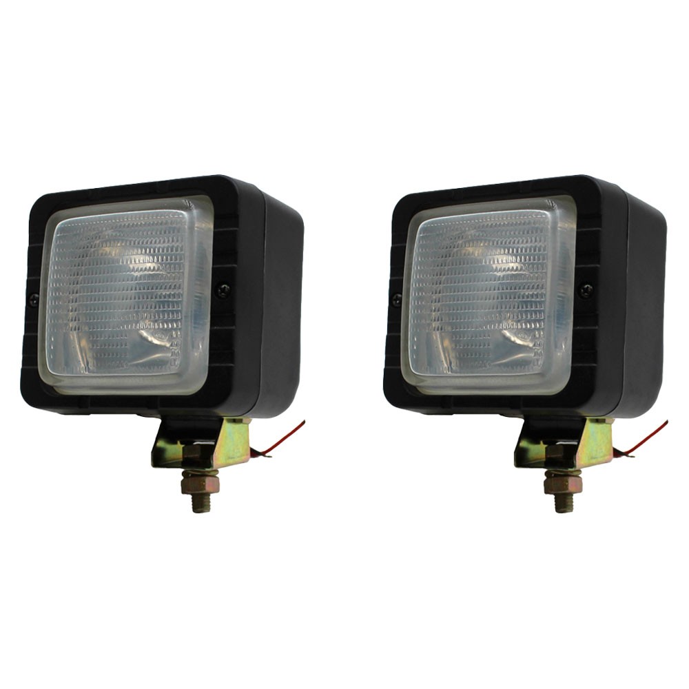 2 Pack 12 Volt Halogen Flood Lamps for Excavators 4″ x 4.5″ 55 Watt Bulbs