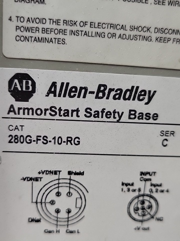 ALLEN BRADLEY 280G-FS-10-RG /C ARMORSTART MODULE W/ 281G-F12S-10C-RRG-CBG /C