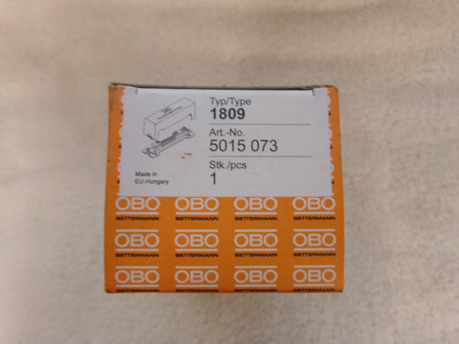 NIB OBO BETTERMANN Equipotential Bonding Rail grey 1809 5015073